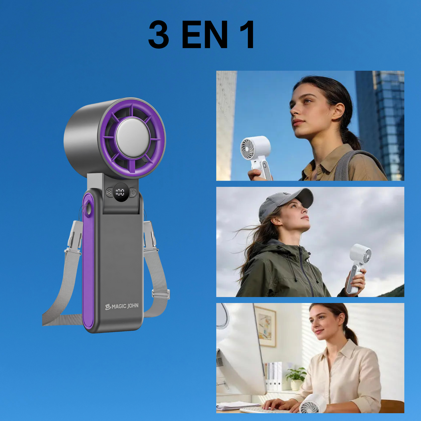 Ventilador mini 3 en 1